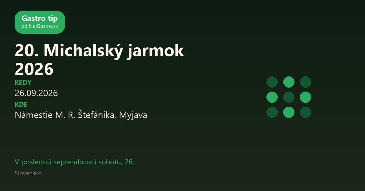 20. Michalský jarmok 2026