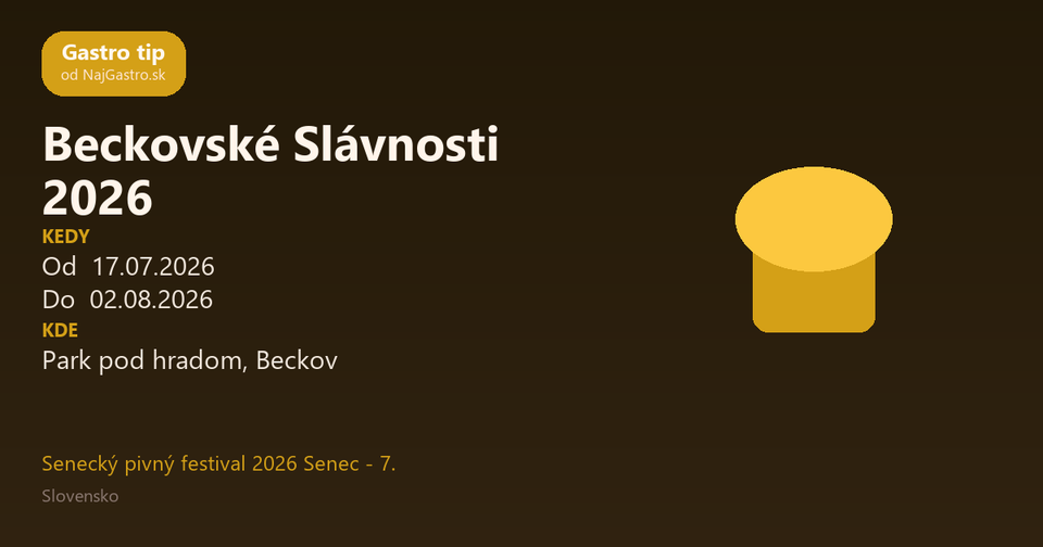 Beckovské Slávnosti 2026