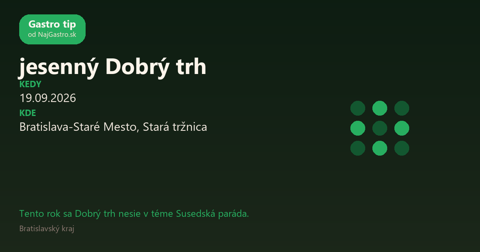 jesenný Dobrý trh