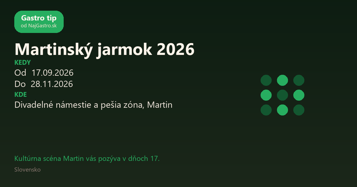 Martinský jarmok 2026