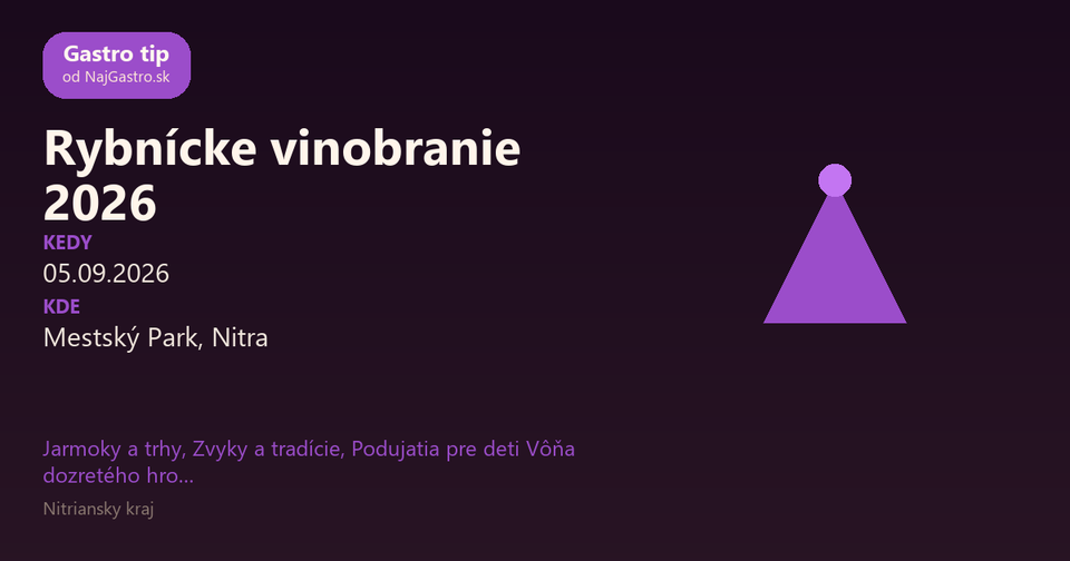Rybnícke vinobranie 2026