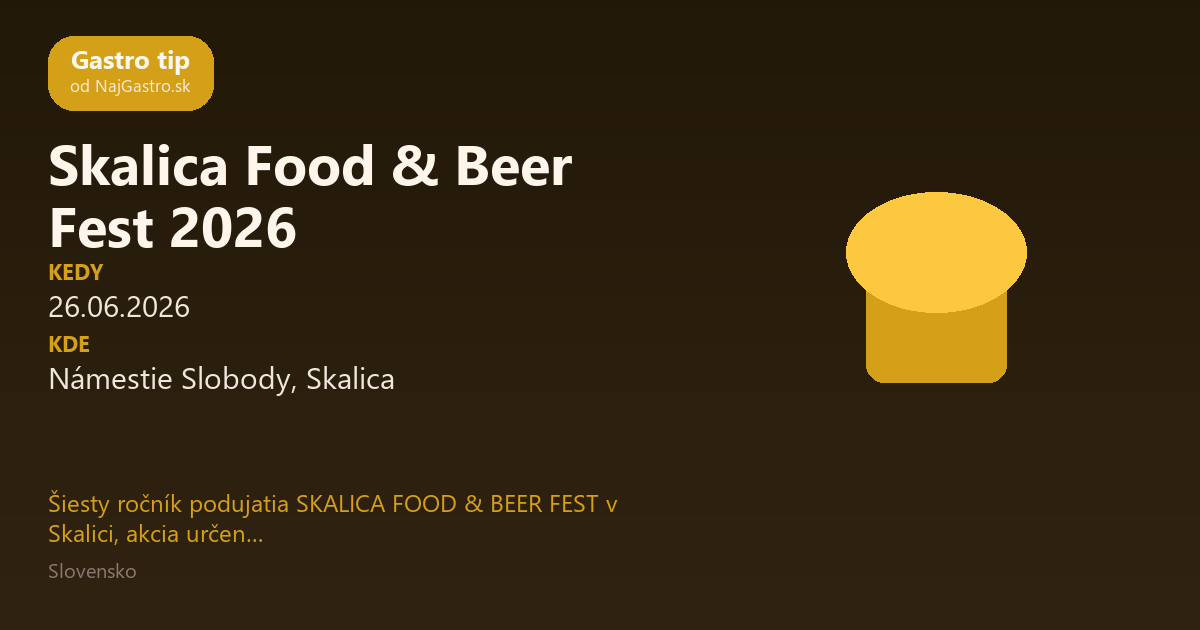 Skalica Food & Beer Fest 2026