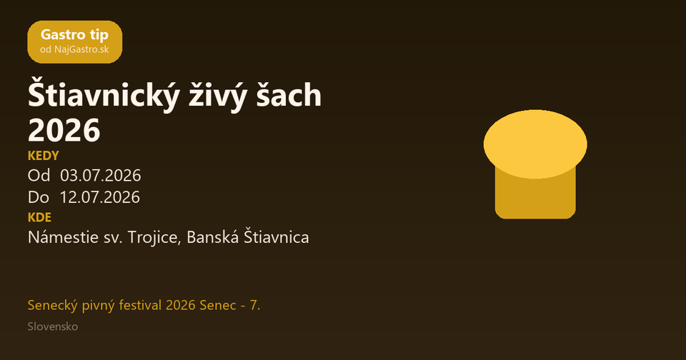Štiavnický živý šach 2026