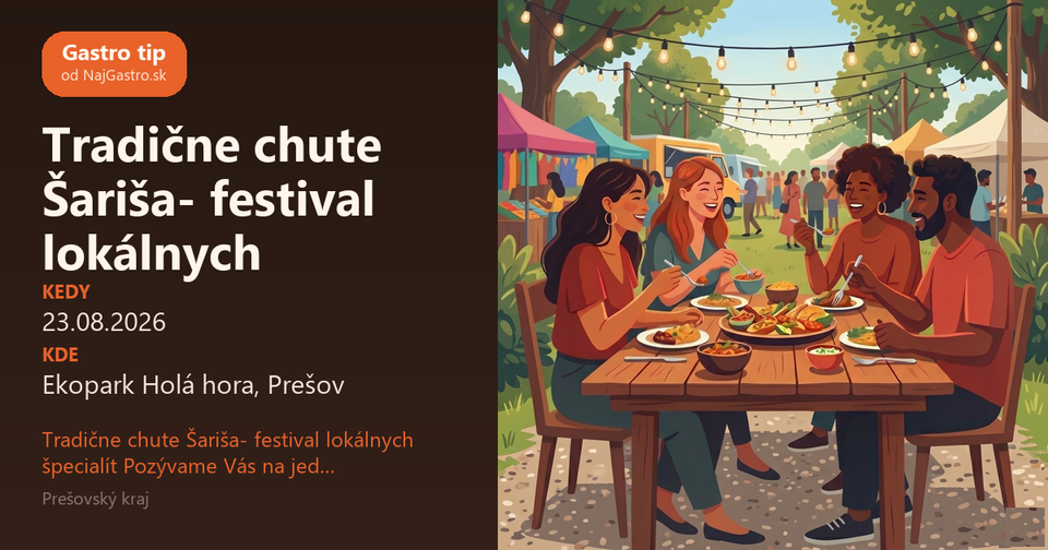 Tradične chute Šariša- festival lokálnych špecialít