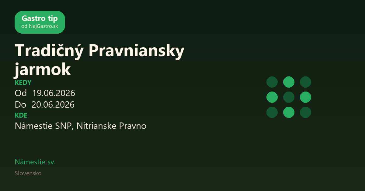 Tradičný Pravniansky jarmok