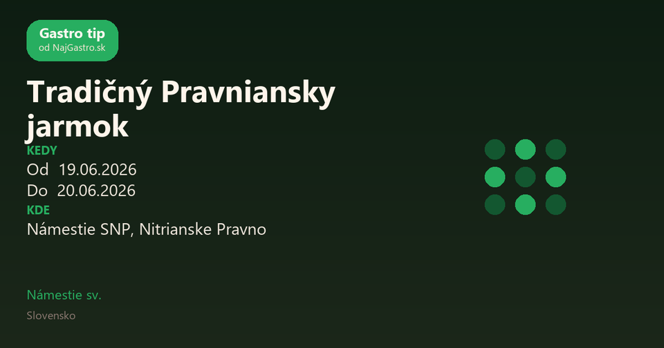 Tradičný Pravniansky jarmok