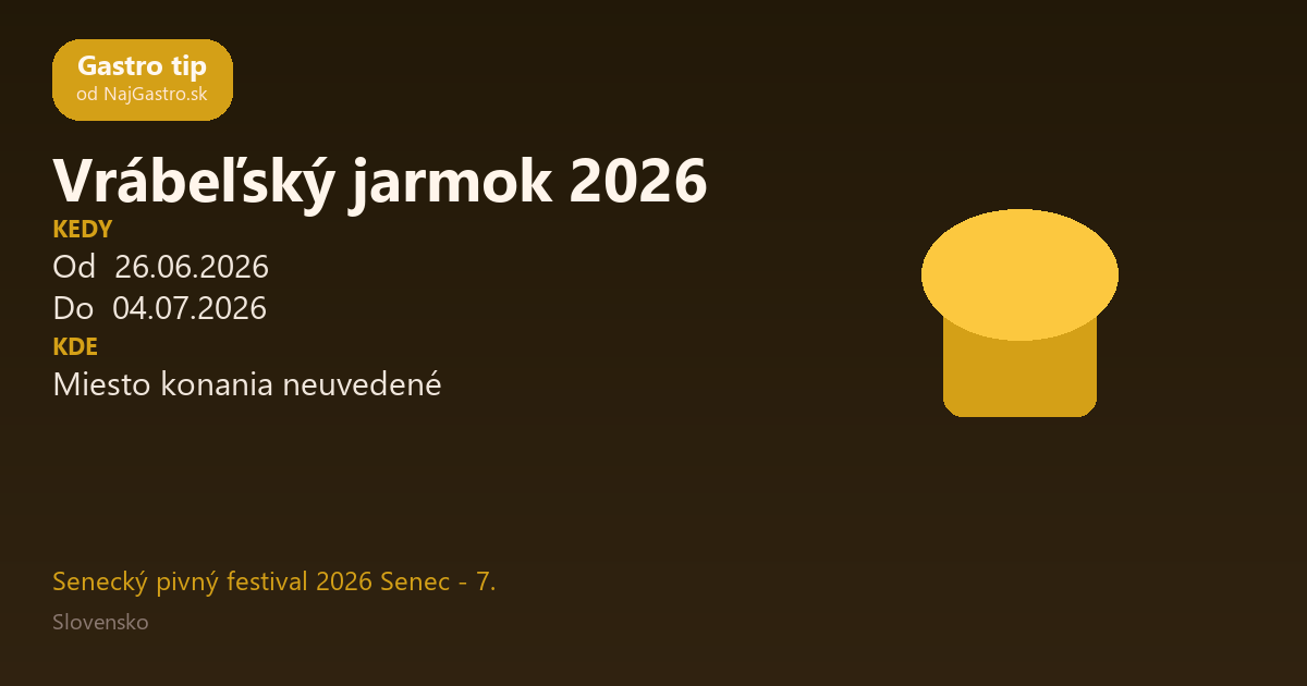 Vrábeľský jarmok 2026